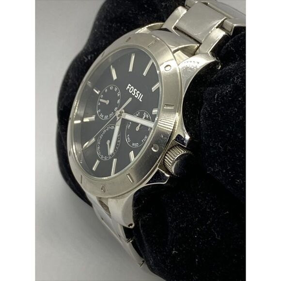 Fossil BQ1299 Men's Silver Stainless Steel Analog Dial Quartz Genuine Watch EY73 - Picture 4 of 12